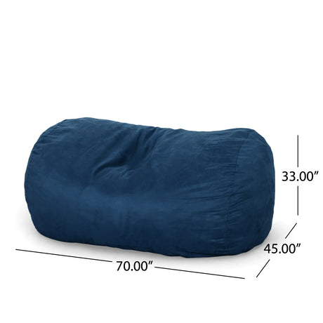 Large 6.5-Foot Cylindrical Microfiber Foam Filled Bean Bag - Omega Lifestyles