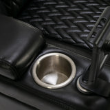 Power Reclining PU Leather Home Theater Recliner Chair - Omega Lifestyles