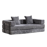 Convertible Chenille Memory Foam Floor Couch Sofa Bed