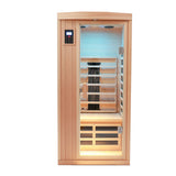 One Person Hemlock Solid Wood Outdoor Sauna - Omega Lifestyles