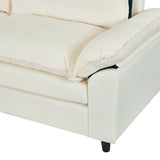 Linen Upholstered 3-Seat Storage Sofa - Omega Lifestyles
