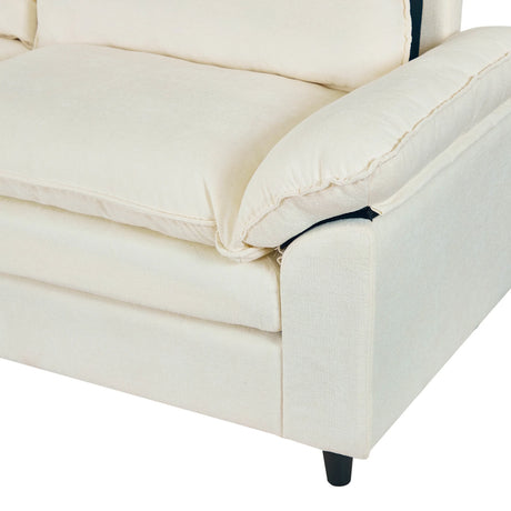Linen Upholstered 3-Seat Storage Sofa - Omega Lifestyles