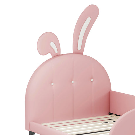 Twin Upholstered Rabbit-Shape Princess Platform Bed - Omega Lifestyles