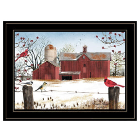 Framed Multicolor Winter Friends Wall Art Print - Omega Lifestyles