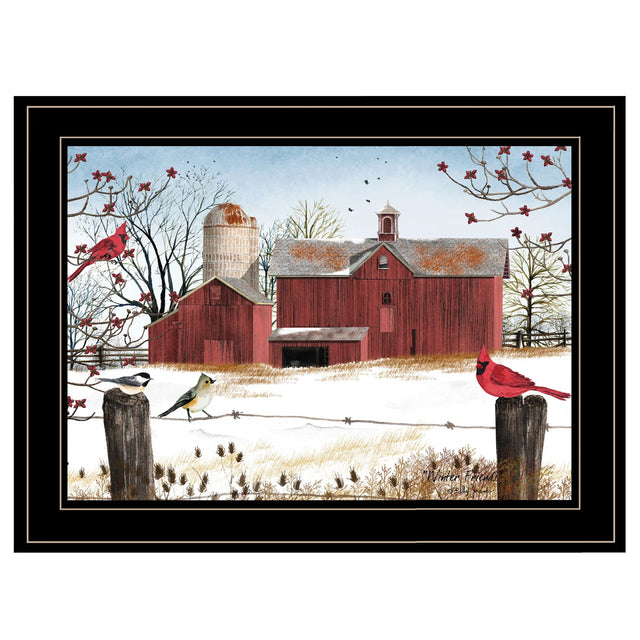 Framed Multicolor Winter Friends Wall Art Print - Omega Lifestyles
