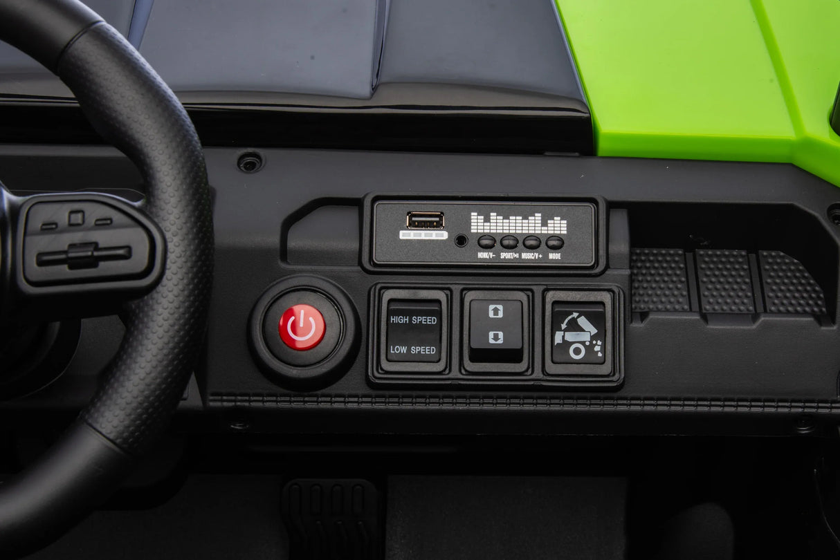 24V 2-Seater 4WD Ride On Dump Truck With Remote Control - Omega Lifestyles