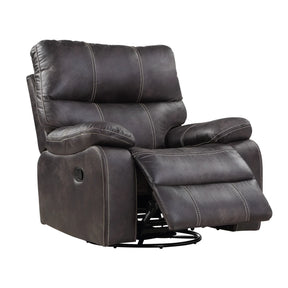 Gray Fabric Swivel Gliding Recliner Chair - Omega Lifestyles