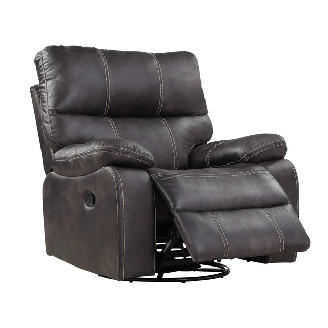 Gray Fabric Swivel Gliding Recliner Chair - Omega Lifestyles