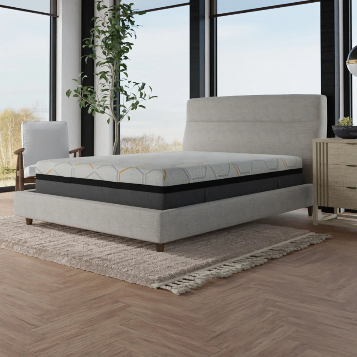 Medium 14-Inch Hybrid Copper Gel Cooling Foam King Mattress - Omega Lifestyles