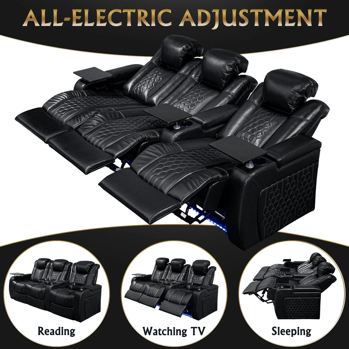 Ultra Plush Top-Grain Nappa Leather Power Recliner - Omega Lifestyles