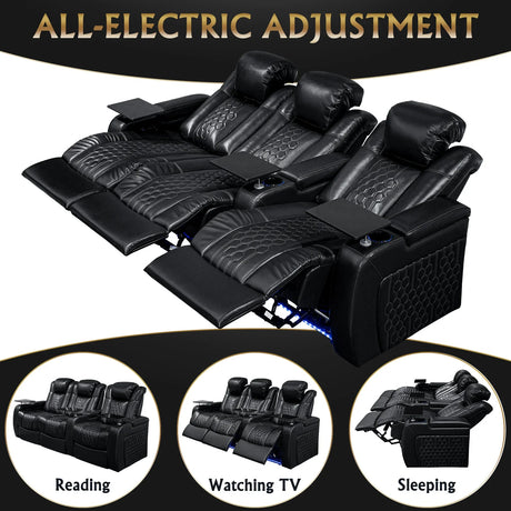 Ultra Plush Top-Grain Nappa Leather Power Recliner - Omega Lifestyles