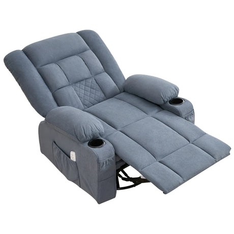 3D Kneading Heated Rocker Recliner Chair With USB Port - Omega Lifestyles