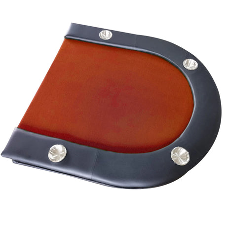 Foldable 73-Inch Red Wood Poker Table With Cup Holders - Omega Lifestyles