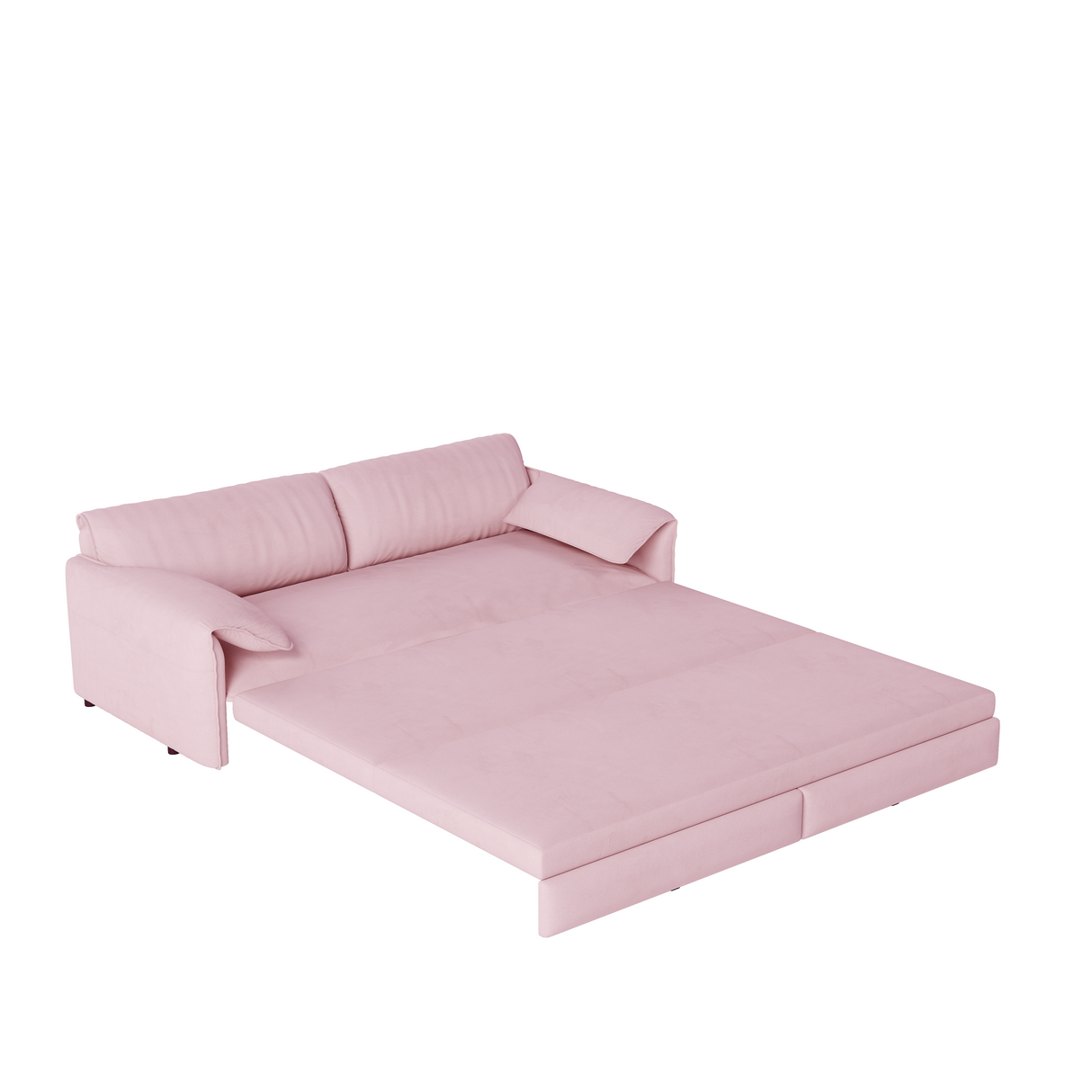 3-in-1 Convertible Velvet Queen Sleeper Sofa Bed