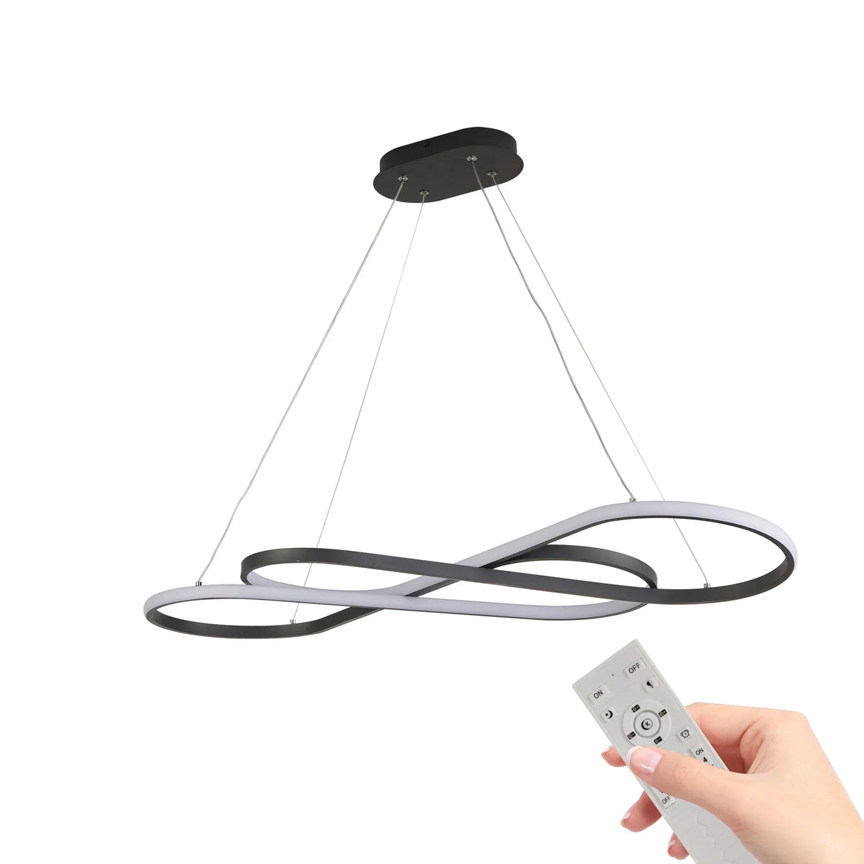 Modern LED Pendant Light Infinity Design Adjustable Height - Omega Lifestyles