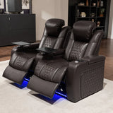 Power Recliner 2-Piece Genuine Leather Adjustable Chair - Omega Lifestyles