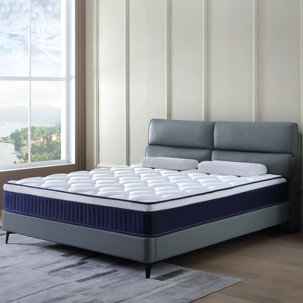 Twin Medium 10-Inch Hybrid Memory Foam Mattress - Omega Lifestyles