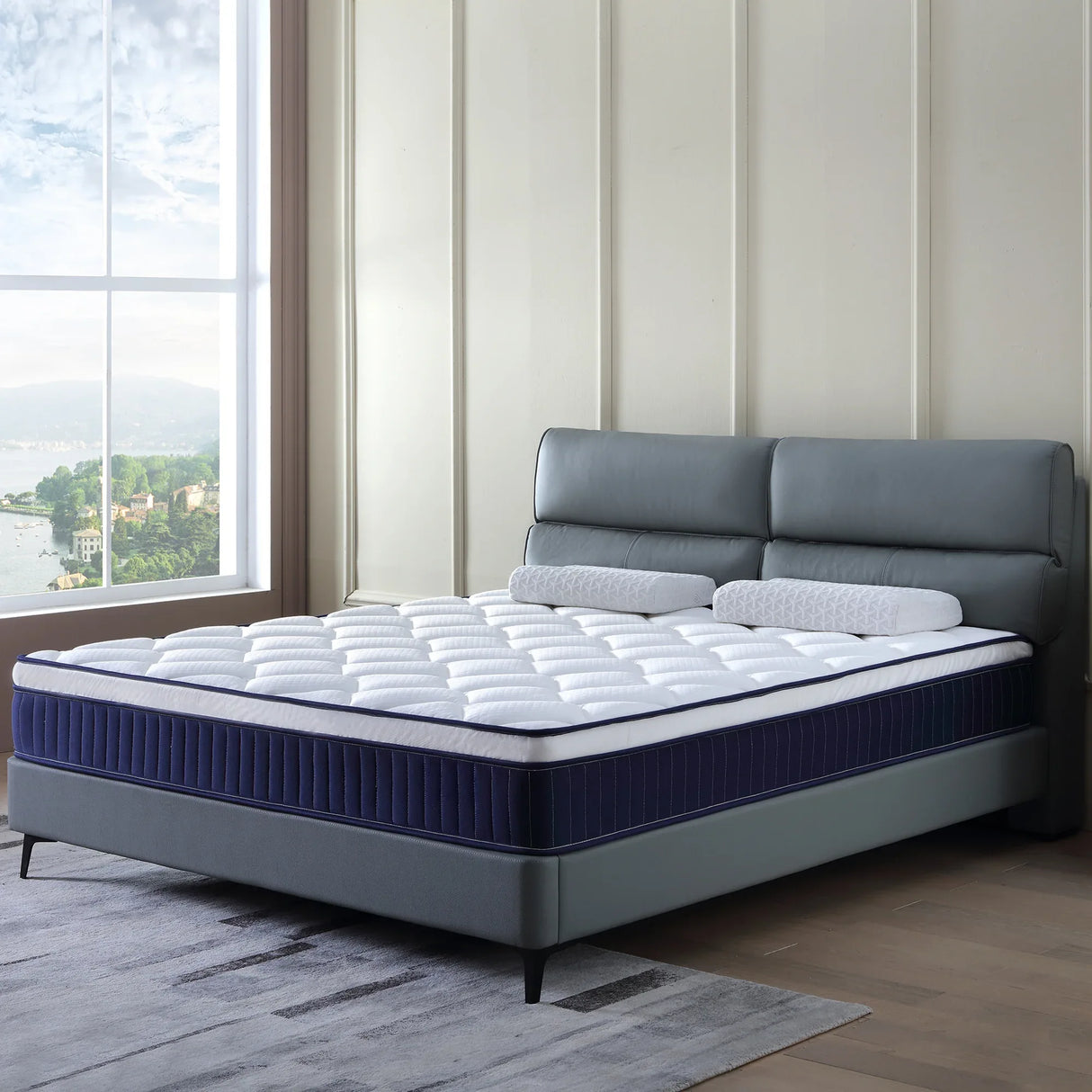 Twin Medium 10-Inch Hybrid Memory Foam Mattress - Omega Lifestyles