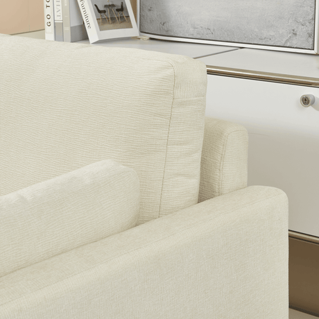 Modern Chenille Fabric 2-Seat Loveseat Sofa - Omega Lifestyles