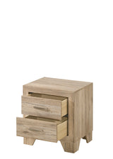 Natural Finish Synthetic Wood Nightstand With Drawers - Omega Lifestyles
