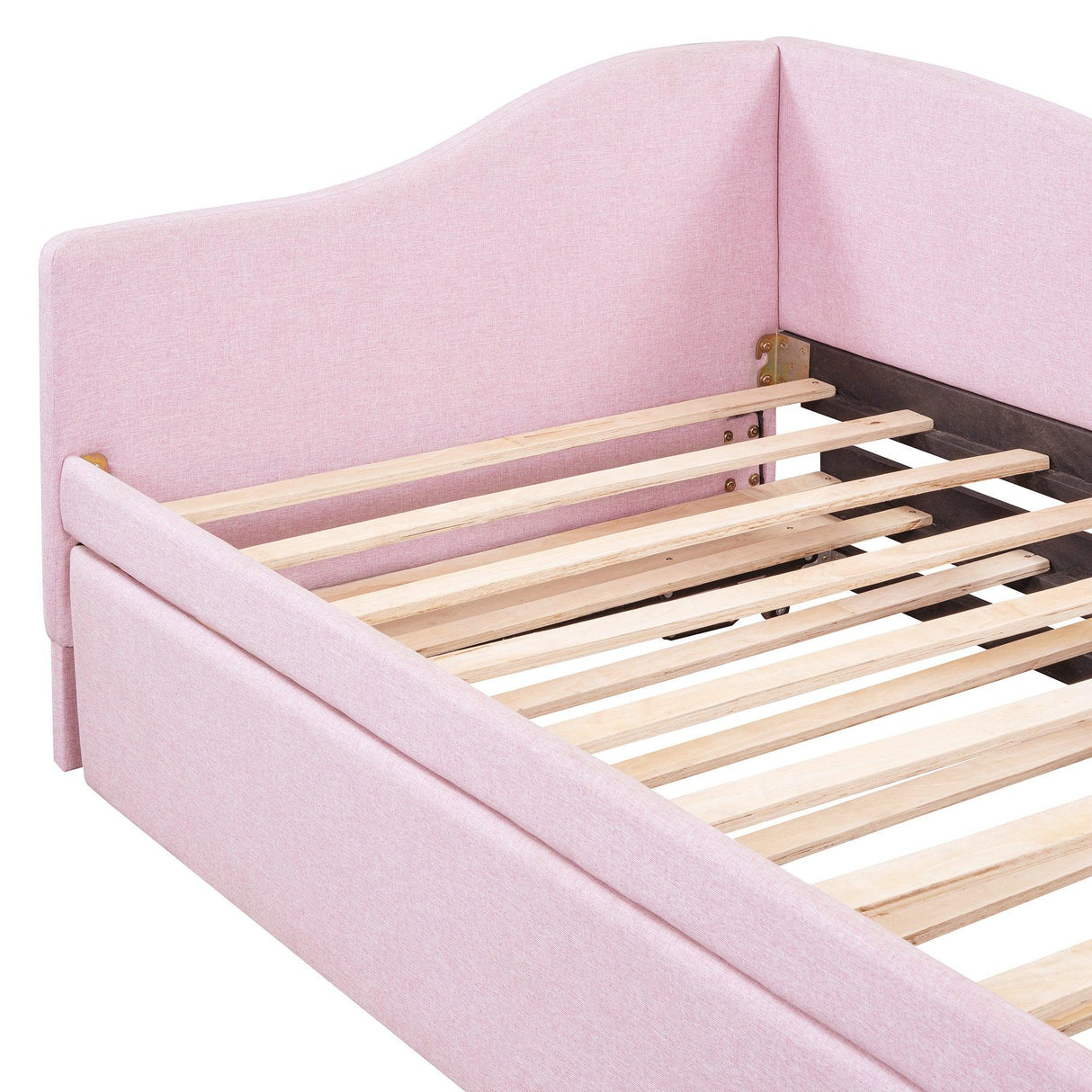 Twin Upholstered L-Shaped Daybed With Pop-Up Trundle - Omega Lifestyles