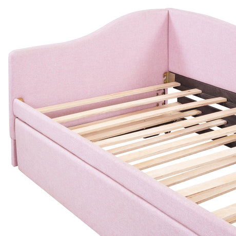 Twin Upholstered L-Shaped Daybed With Pop-Up Trundle - Omega Lifestyles