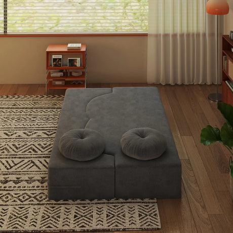 Convertible Plush Foam-Filled Soft Sleeper Sofa Bed With Pillows - Omega Lifestyles