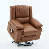 Medium-Firm PU Leather Remote-Controlled Heating Massage Recliner - Omega Lifestyles