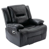 360-Degree Swivel Manual Rocking Leather Gel Recliner Chair - Omega Lifestyles