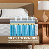 Medium 12-Inch Gel Memory Foam Hybrid Mattress - Sleep Galleria