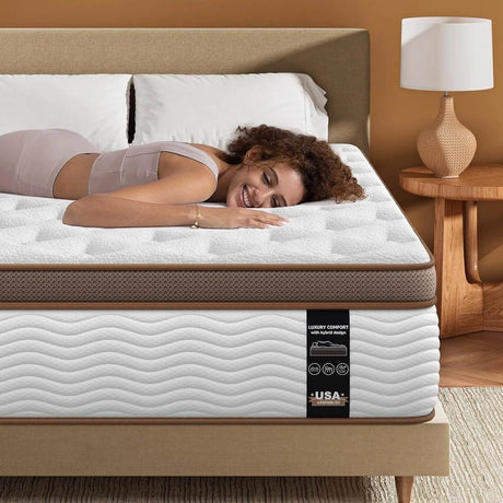 Medium 12-Inch Gel Memory Foam Hybrid Mattress - Sleep Galleria