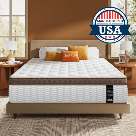 Medium 12-Inch Gel Memory Foam Hybrid Mattress - Sleep Galleria