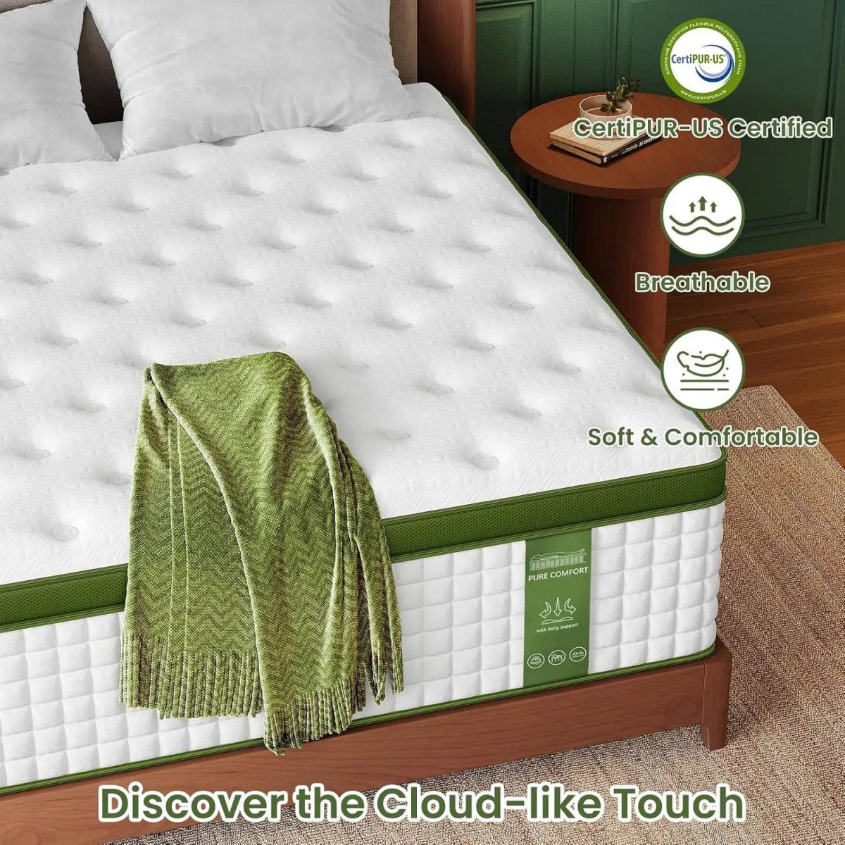 Medium 12-Inch Gel Memory Foam Hybrid Mattress - Sleep Galleria