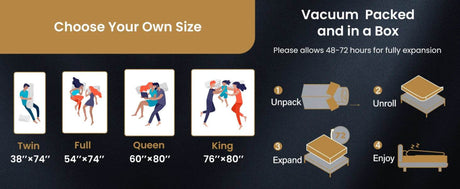 Medium 12-Inch Gel-Infused Cooling Memory Foam Hybrid Mattress - Sleep Galleria