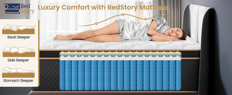 Medium 12-Inch Gel-Infused Cooling Memory Foam Hybrid Mattress - Sleep Galleria