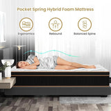 Medium 12-Inch Gel-Infused Cooling Memory Foam Hybrid Mattress - Sleep Galleria