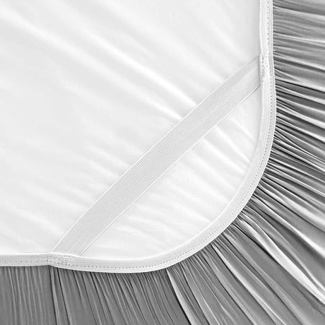 100% Rayon Bamboo Split Head Sheet Set Pewter - Sleep Galleria