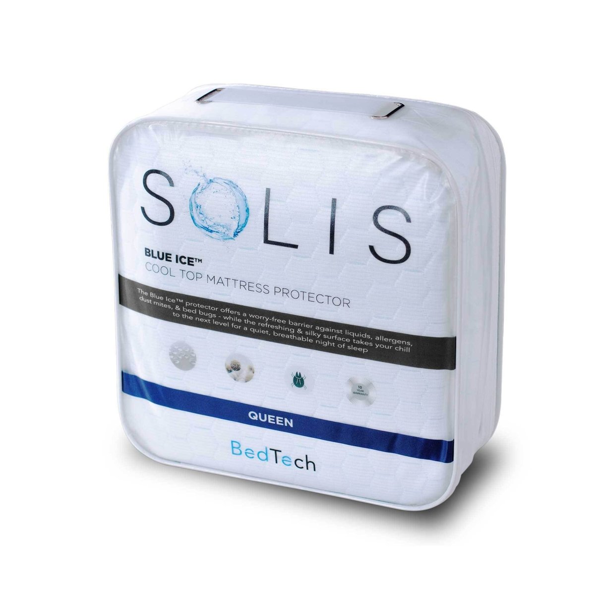 Blue Ice Cooling Waterproof Polyester Mattress Protector - Sleep Galleria