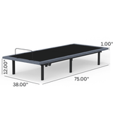 Twin Adjustable Bed Base With Dual 3-Level Massage - Sleep Galleria