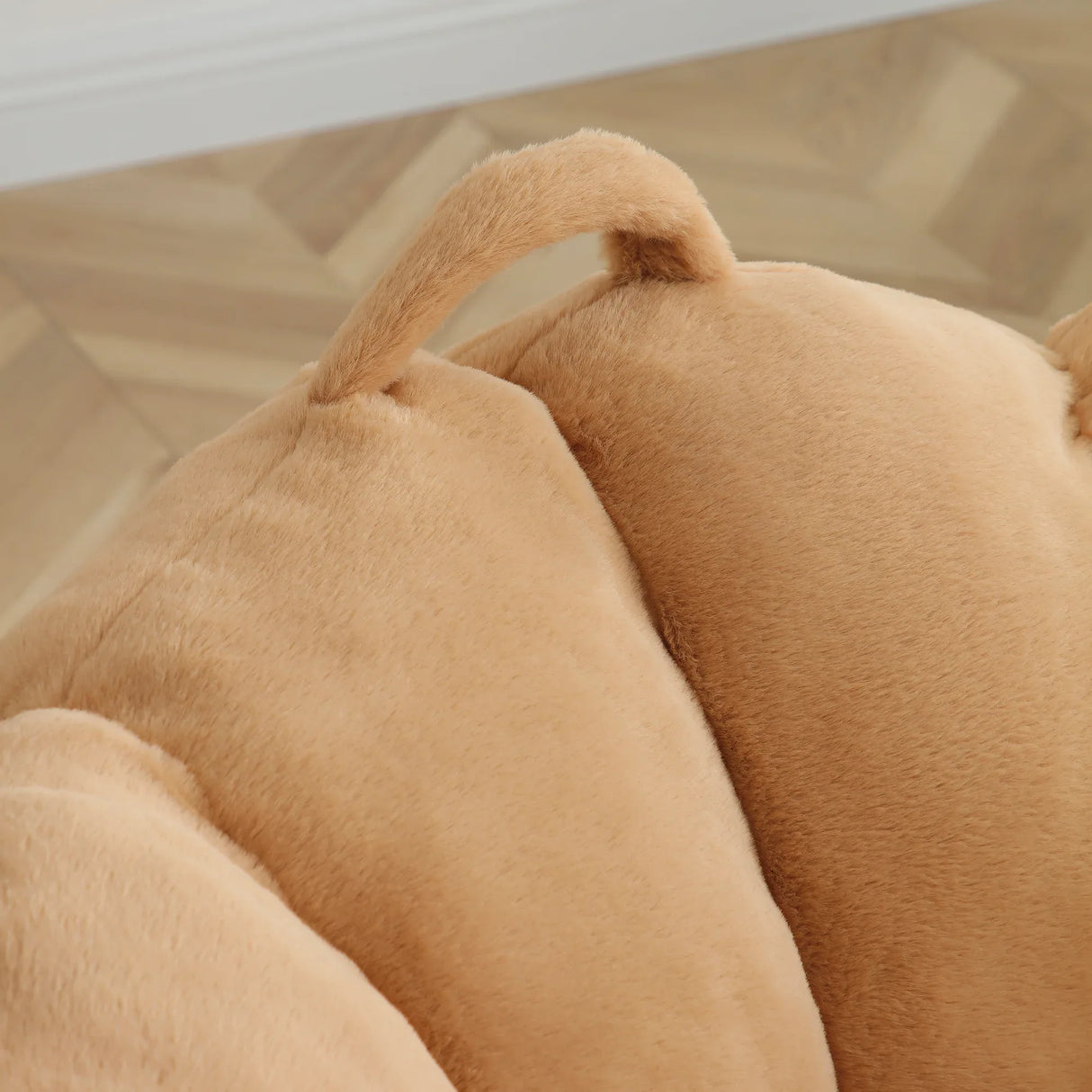 Oversized Soft Faux Fur Foam-Filled Bean Bag Chair - Omega Lifestyles