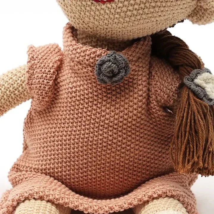 Knitted Cotton Polyester Princess Doll Soft Toy - Omega Lifestyles