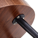 Modern Round MDF And Metal Walnut Coffee Table - Sleep Galleria