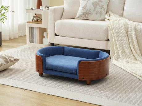 Solid Wood Elevated Orthopedic Dog Bed With Foam Cushion - Sleep Galleria