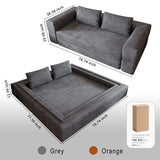 Memory Foam Convertible Sofa Bed With Chenille Upholstery - Omega Lifestyles