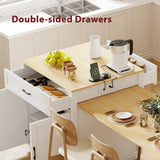 Extendable Kitchen Island With Dining Table Storage - Omega Lifestyles