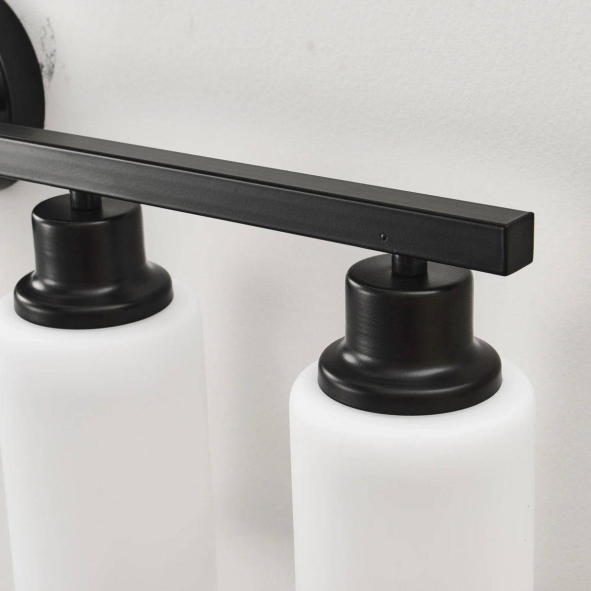 Modern Matte Black Glass 8-Light Wall Sconce Vanity Lamp - Omega Lifestyles