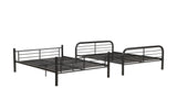 Gunmetal Full Over Full Metal Bunk Bed Frame - Omega Lifestyles