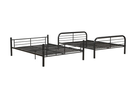 Gunmetal Full Over Full Metal Bunk Bed Frame - Omega Lifestyles