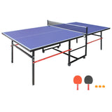 Foldable Mid-Size Portable Table Tennis Table Set - Omega Lifestyles