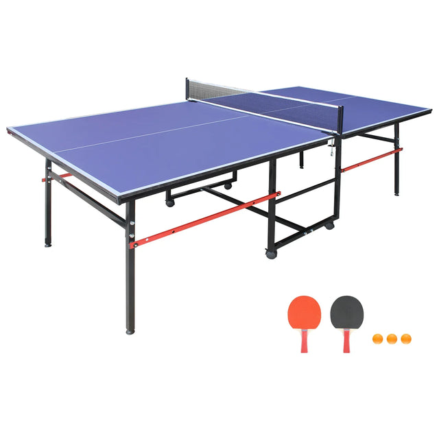 Foldable Mid-Size Portable Table Tennis Table Set - Omega Lifestyles